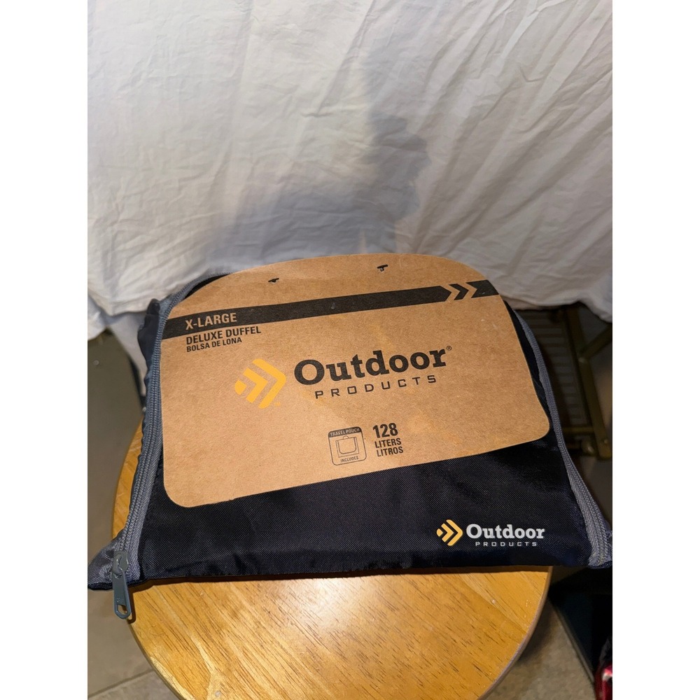 Outdoor Products X-Large Deluxe Duffel Bag 128L Black Grey 40in Travel Pouch